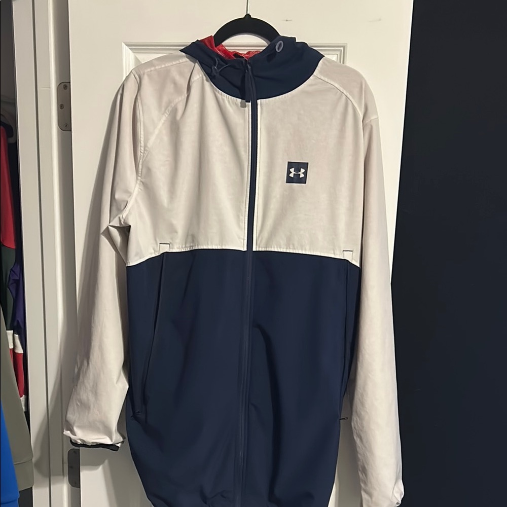Under Armour Navy and White Jacket